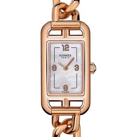 hermes nantucket 18k rose gold bracelet watch|Nantucket watch, Medium model, 33 mm .